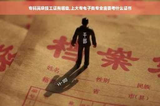 专科高级技工证有哪些,上大专电子类专业需要考什么证书