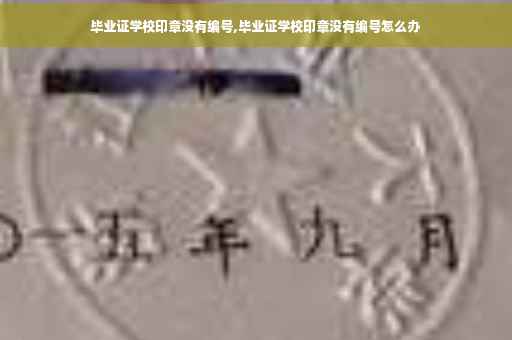 毕业证学校印章没有编号,毕业证学校印章没有编号怎么办