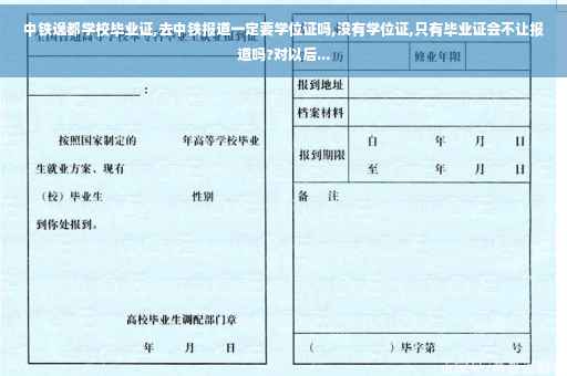 中铁逸都学校毕业证,去中铁报道一定要学位证吗,没有学位证,只有毕业证会不让报道吗?对以后...