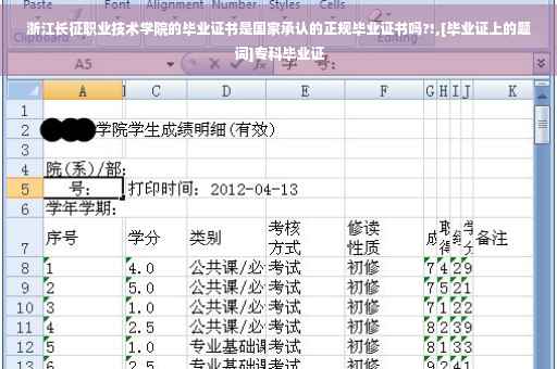 浙江长征职业技术学院的毕业证书是国家承认的正规毕业证书吗?!,[毕业证上的题词]专科毕业证