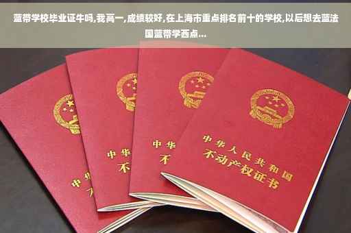 蓝带学校毕业证牛吗,我高一,成绩较好,在上海市重点排名前十的学校,以后想去蓝法国蓝带学西点...