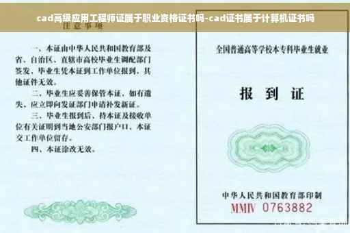 cad高级应用工程师证属于职业资格证书吗-cad证书属于计算机证书吗