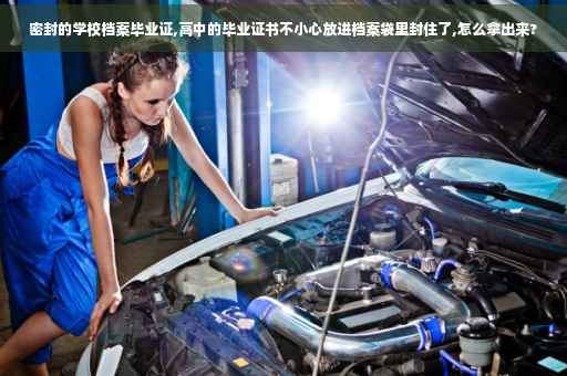 密封的学校档案毕业证,高中的毕业证书不小心放进档案袋里封住了,怎么拿出来?