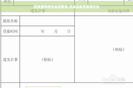 旧青浦学校毕业证查询,毕业证编号查询方法