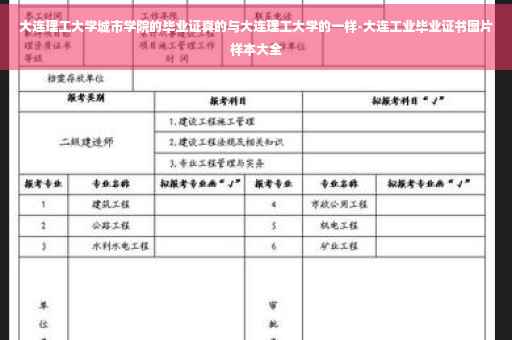 大连理工大学城市学院的毕业证真的与大连理工大学的一样-大连工业毕业证书图片样本大全