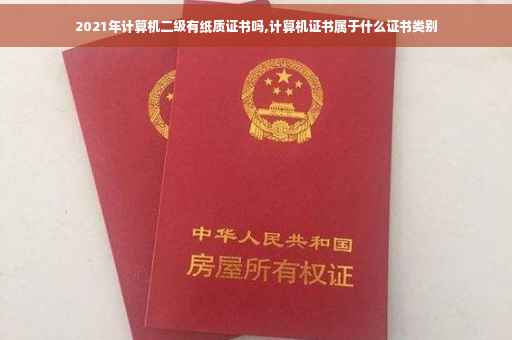 2021年计算机二级有纸质证书吗,计算机证书属于什么证书类别