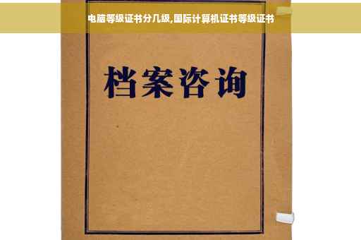 电脑等级证书分几级,国际计算机证书等级证书