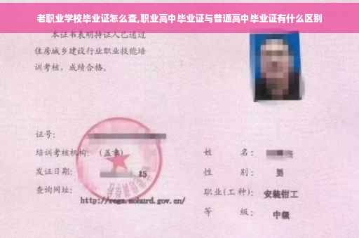 老职业学校毕业证怎么查,职业高中毕业证与普通高中毕业证有什么区别