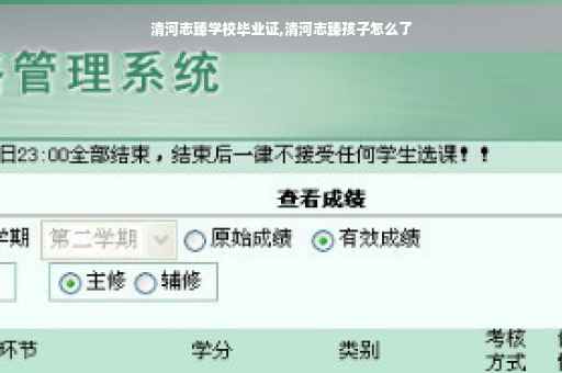 清河志臻学校毕业证,清河志臻孩子怎么了