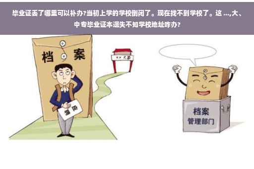 毕业证丢了哪里可以补办?当初上学的学校倒闭了。现在找不到学校了。这 ...,大、中专毕业证本遗失不知学校地址咋办?
