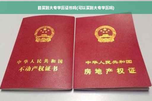 能买到大专学历证书吗(可以买到大专学历吗)