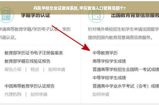 丹凤学校毕业证查询系统,学历查询入口官网是那个?