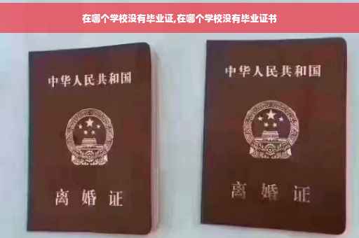 在哪个学校没有毕业证,在哪个学校没有毕业证书