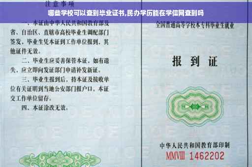 哪些学校可以查到毕业证书,民办学历能在学信网查到吗