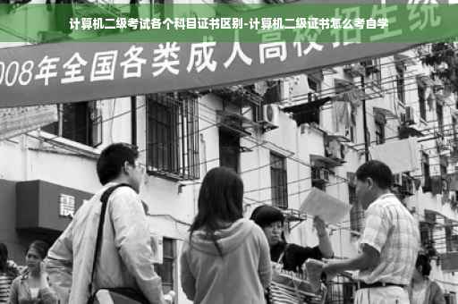 计算机二级考试各个科目证书区别-计算机二级证书怎么考自学
