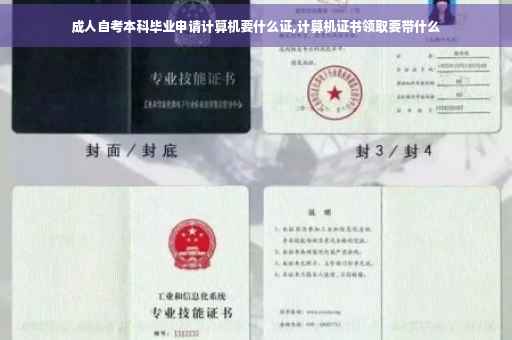 成人自考本科毕业申请计算机要什么证,计算机证书领取要带什么