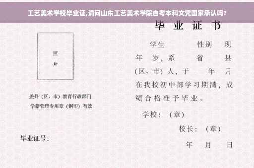 工艺美术学校毕业证,请问山东工艺美术学院自考本科文凭国家承认吗?