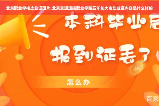 北京职业学校毕业证图片,北京交通运输职业学院五年制大专毕业证内容是什么样的