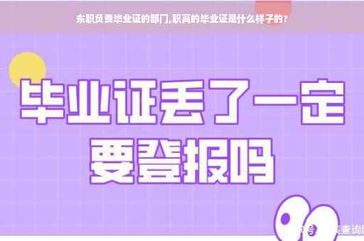 东职负责毕业证的部门,职高的毕业证是什么样子的?