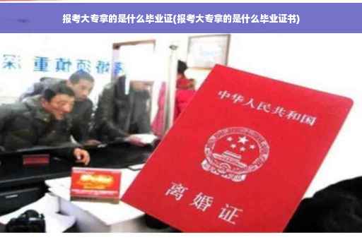 报考大专拿的是什么毕业证(报考大专拿的是什么毕业证书)