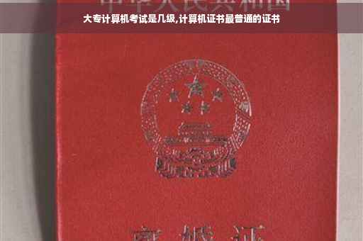 大专计算机考试是几级,计算机证书最普通的证书