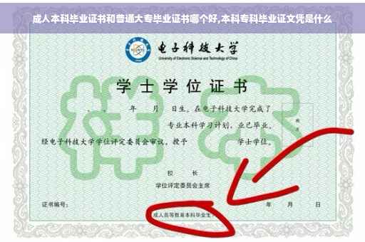 成人本科毕业证书和普通大专毕业证书哪个好,本科专科毕业证文凭是什么