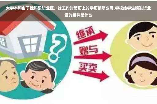 大学本科由于挂科没毕业证，找工作时简历上的学历该怎么写,学校给学生颁发毕业证的条件是什么