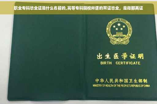 职业专科毕业证是什么名称的,高等专科院校所谓的双证毕业，是指那两证