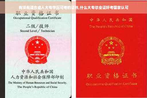 有没有适合成人大专学历可考的证书,什么大专毕业证好考国家认可