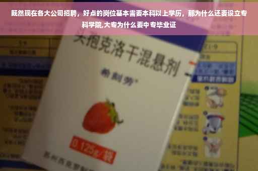 既然现在各大公司招聘，好点的岗位基本需要本科以上学历，那为什么还要设立专科学院,大专为什么要中专毕业证