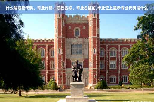 什么是院校代码、专业代码、院校名称、专业名称的,毕业证上显示专业代码是什么