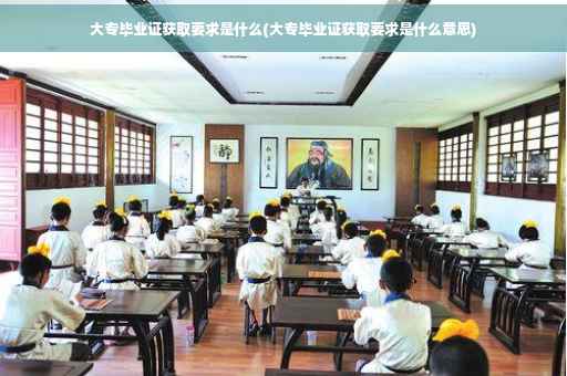 大专毕业证获取要求是什么(大专毕业证获取要求是什么意思)
