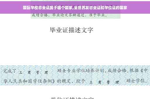 国际学校毕业证属于哪个国家,全世界发毕业证和学位证的国家