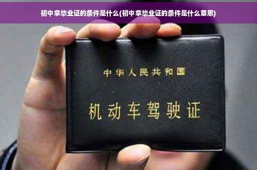 初中拿毕业证的条件是什么(初中拿毕业证的条件是什么意思)