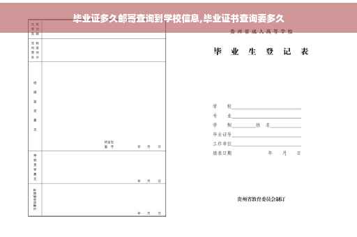 毕业证多久邮寄查询到学校信息,毕业证书查询要多久