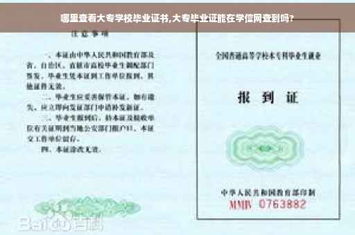 哪里查看大专学校毕业证书,大专毕业证能在学信网查到吗?