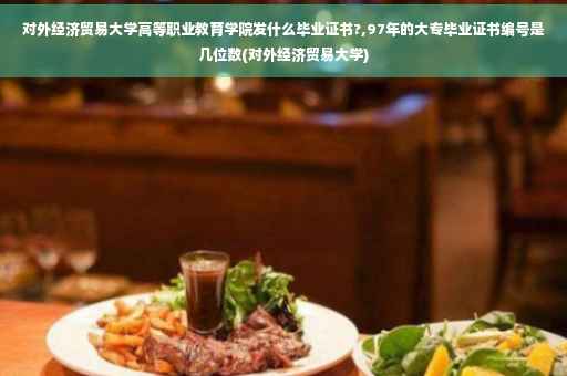 对外经济贸易大学高等职业教育学院发什么毕业证书?,97年的大专毕业证书编号是几位数(对外经济贸易大学)