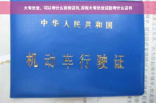 大专毕业，可以考什么资格证书,没有大专毕业证能考什么证书