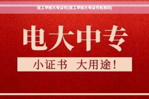 技工学校大专证书(技工学校大专证书有用吗)