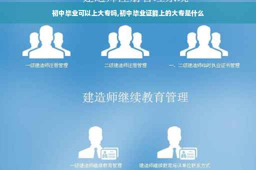 初中毕业可以上大专吗,初中毕业证能上的大专是什么