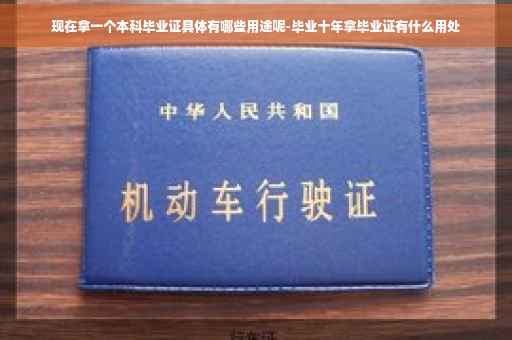 现在拿一个本科毕业证具体有哪些用途呢-毕业十年拿毕业证有什么用处