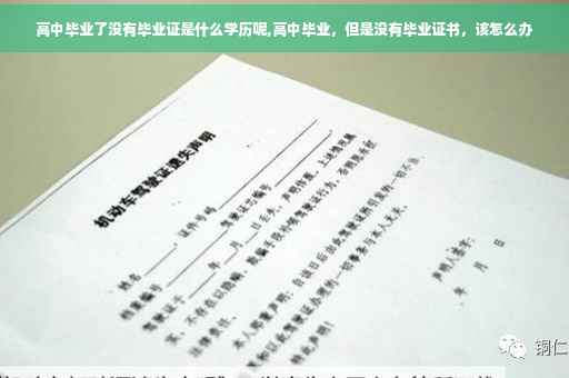 高中毕业了没有毕业证是什么学历呢,高中毕业，但是没有毕业证书，该怎么办
