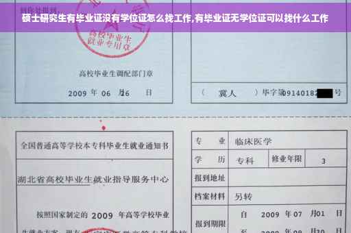 硕士研究生有毕业证没有学位证怎么找工作,有毕业证无学位证可以找什么工作