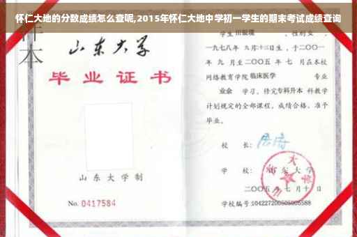 怀仁大地的分数成绩怎么查呢,2015年怀仁大地中学初一学生的期末考试成绩查询