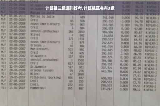 计算机三级哪科好考,计算机证书有3级