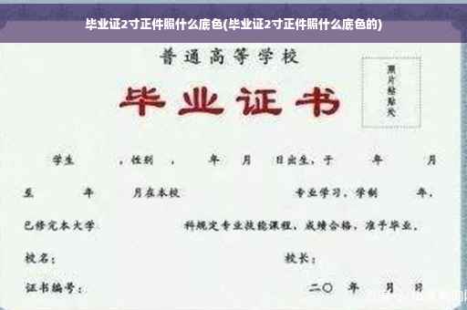 毕业证2寸正件照什么底色(毕业证2寸正件照什么底色的)