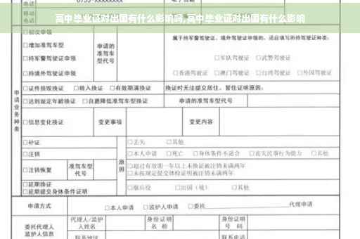 高中毕业证对出国有什么影响吗,高中毕业证对出国有什么影响