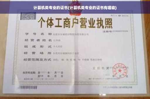 计算机类专业的证书(计算机类专业的证书有哪些)