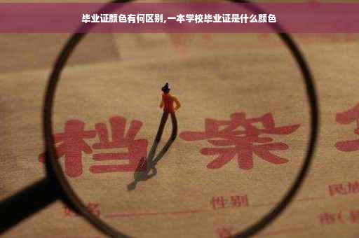 毕业证颜色有何区别,一本学校毕业证是什么颜色