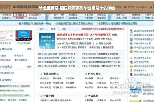 毕业证类别-国民教育系列毕业证是什么样的